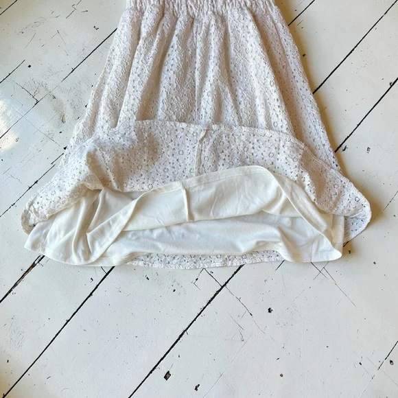 Maurices Cream Boho Lace Dress Size M Sleeveless Fit & Flare Lined - Picture 6 of 8